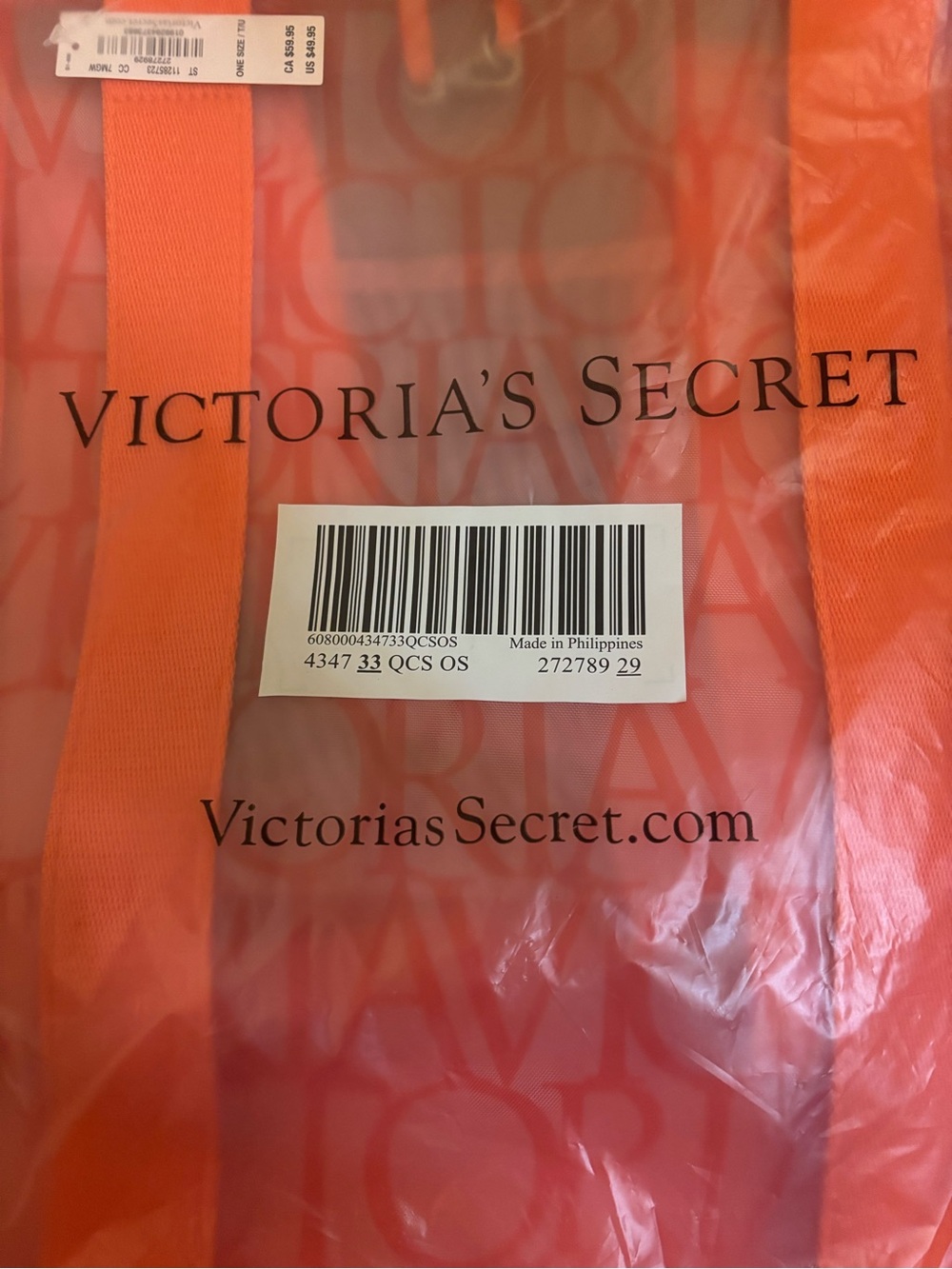 VICTORIAS SECRET MESH CARRYALL BEACH TOTE - Picture 4 of 6